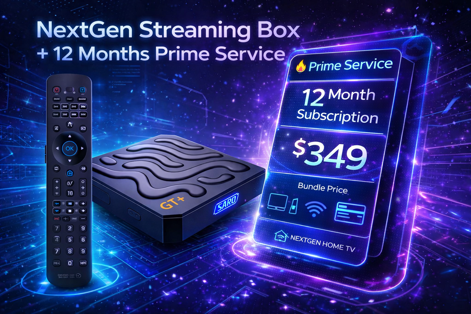 NextGen Streaming Box + 12 Months Prime Service
